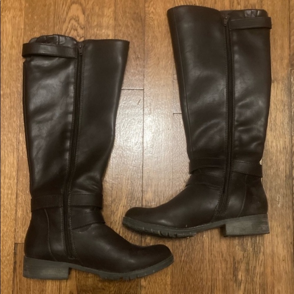 🌵🐎🌻❄️🍁Distressed Chocolate Classic Vegan Riding Boots🍂⛰